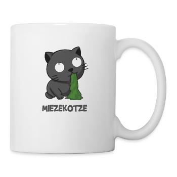 Miezekotze Miezekatze Miau Katze kotzt - Tasse - Weiß - Rechts