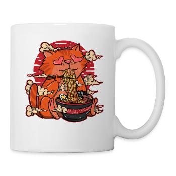 Chat Ramen Nudelsuppe Manga Anime Kawaii - Mug blanc - blanc - Droite