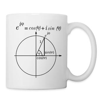 Formule eulérienne sur le cercle unité - Mug blanc - blanc - Droite