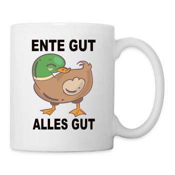 Ente - Tasse - Weiß - Rechts