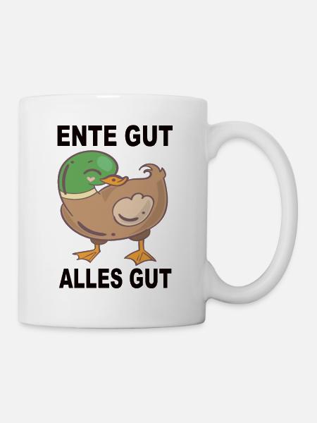 Ente - Tasse - Weiß