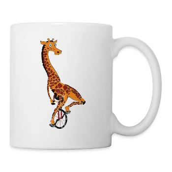 Unicycle, unicycle giraffe - Mug - white - Right