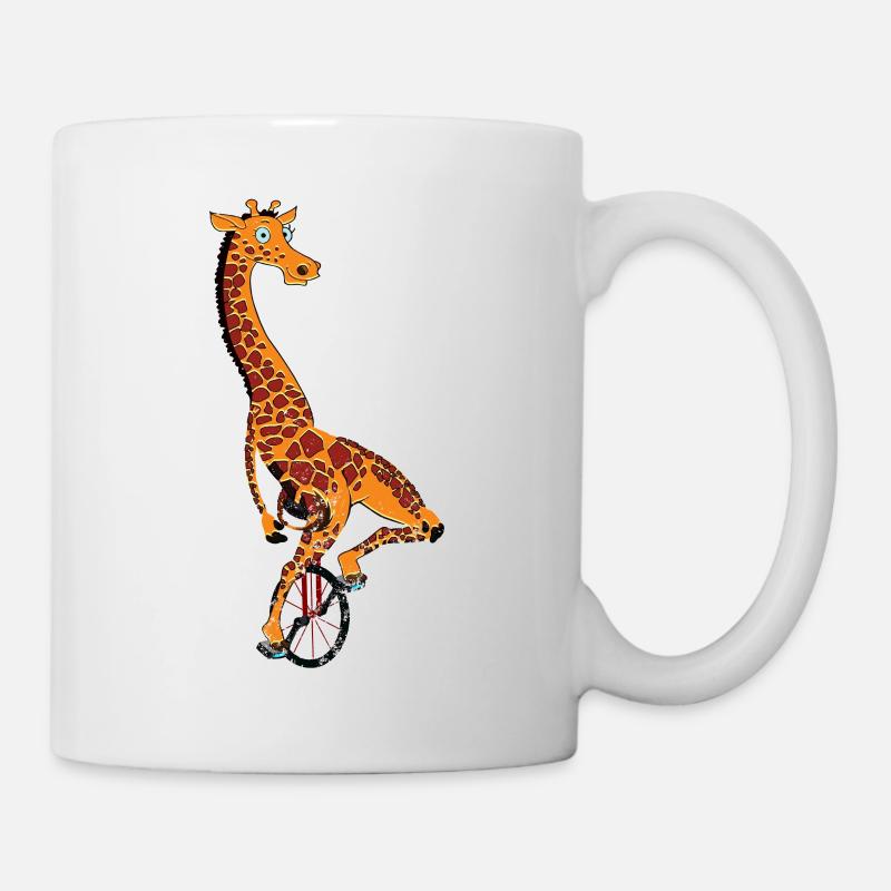 Monocycle, girafe monocycle - Mug blanc - blanc