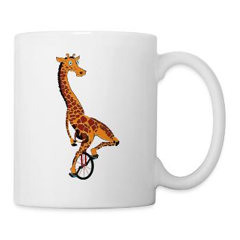 Unicycle, unicycle giraffe - Mug - white - Right