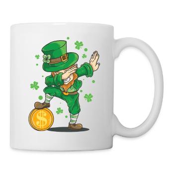 Saint-Patrick Dabbende Dabbing Leprechaun Boys - Mug blanc - blanc - Droite