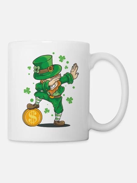 Saint-Patrick Dabbende Dabbing Leprechaun Boys - Mug blanc - blanc
