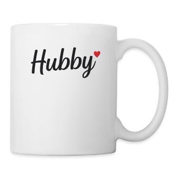 Hubby Mann Ehemann Paar Geschenk Geburtstag - Tasse - Weiß - Rechts