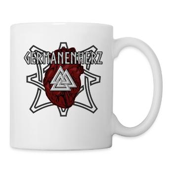 Wikinger Germanen Herz Kelten Nordisch Valknut - Tasse - Weiß - Rechts