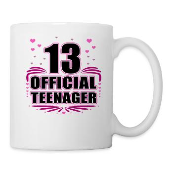 13 Official Teenagers – 13 Years Birthday - Mug - white - Right