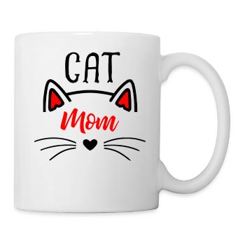 Cat Mom Heart Nose Ears and Whiskers - Tasse - Weiß - Rechts