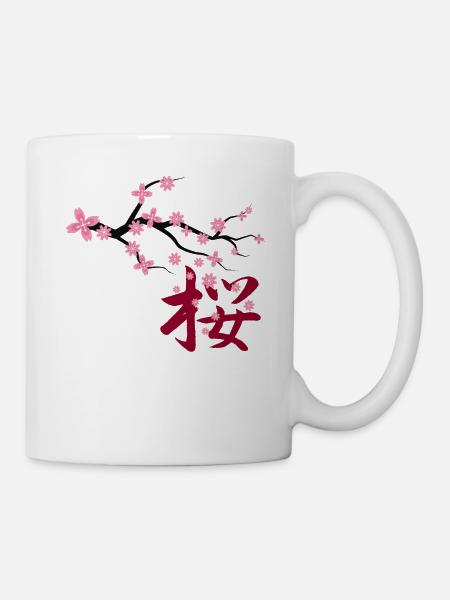 hanami flower sakura kanji - Mug - white