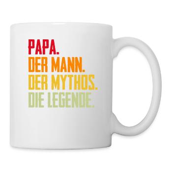 Papa Mann Mythos Legende - Tasse - Weiß - Rechts