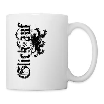 Glick auf Sachsen Erzgebirge Bergbau Erzgebirger - Tasse - Weiß - Rechts