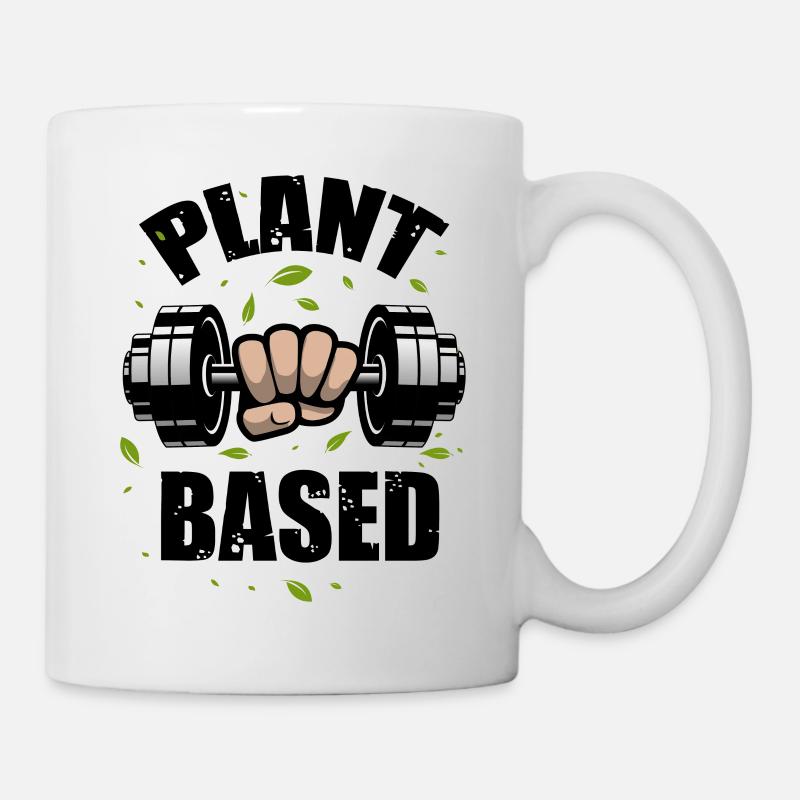 Plant based fit bleiben - Tasse - Weiß