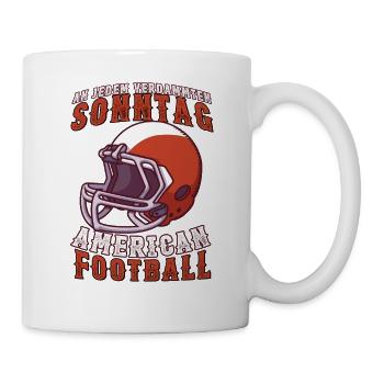 An jedem verdammten Sonntag American Football - Tasse - Weiß - Rechts
