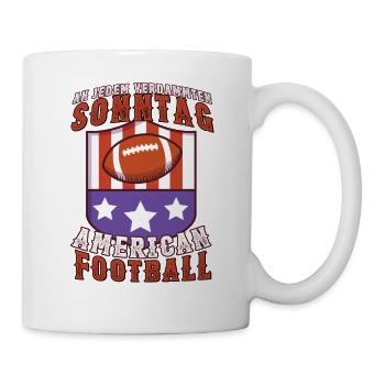 An jedem verdammten Sonntag American Football - Tasse - Weiß - Rechts