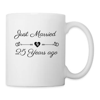 just married 25 years - Tasse - Weiß - Rechts