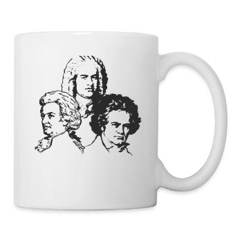 Bach Mozart Beethoven - Tasse - Weiß - Rechts