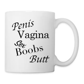Penis vagina vagina butt boobs sex - Mug - white - Right