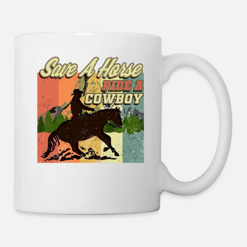 Westernreiten - Tasse - Weiß