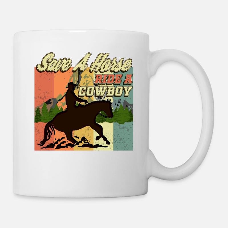Western riding, cowboy, western - Mug - white