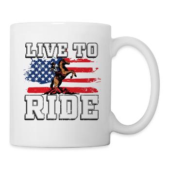 Westernreiten - Tasse - Weiß - Rechts