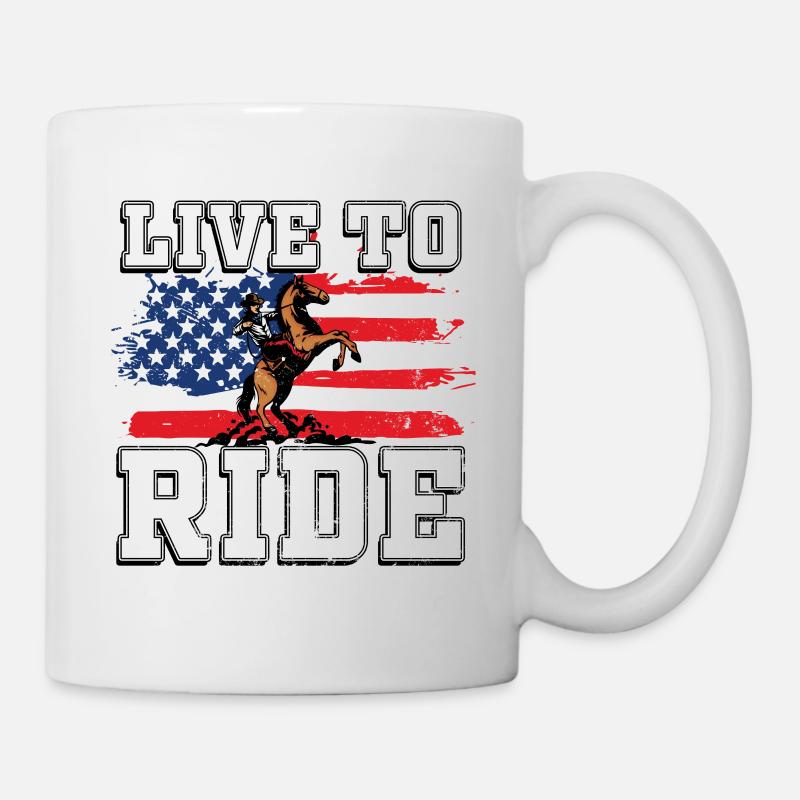 Westernreiten - Tasse - Weiß