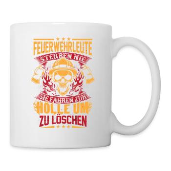 Feuerwehr Feuerwehrmann lustig Geschenk Geburtstag - Tasse - Weiß - Rechts