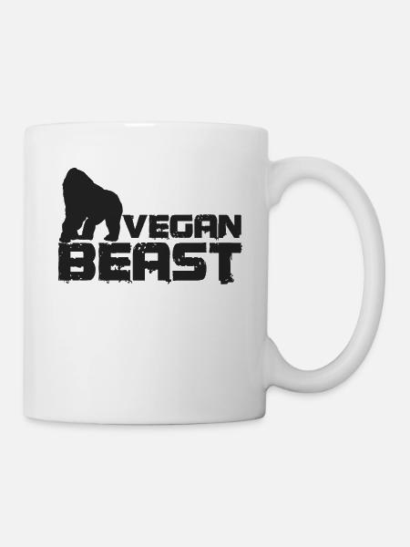 Veganes Biest Stark - Tasse - Weiß
