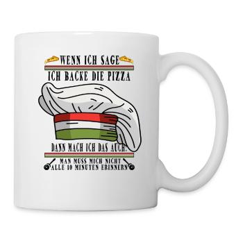 Witziges Pizzabäcker Pizzakoch Italien Pizza Koch - Tasse - Weiß - Rechts