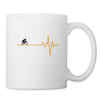 Bikepacking heartbeat - Mug - white - Right
