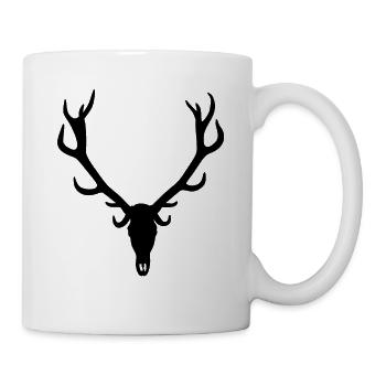 Hirschgeweih - Tasse - Weiß - Rechts