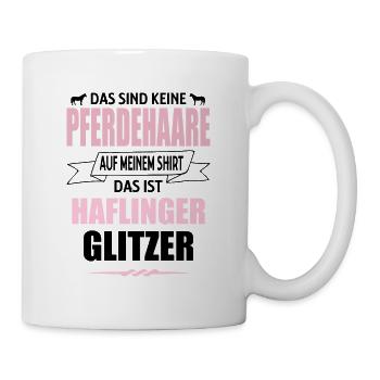 Pferde Pferd Haflinger Reiter Geschenk - Tasse - Weiß - Rechts