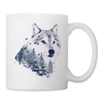 Loup - Mug blanc - blanc - Droite