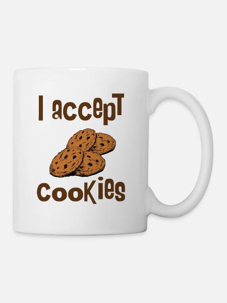 Ich akzeptiere Kekse - Tasse - Weiß