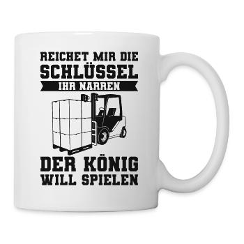 Gabelstapler - Tasse - Weiß - Rechts