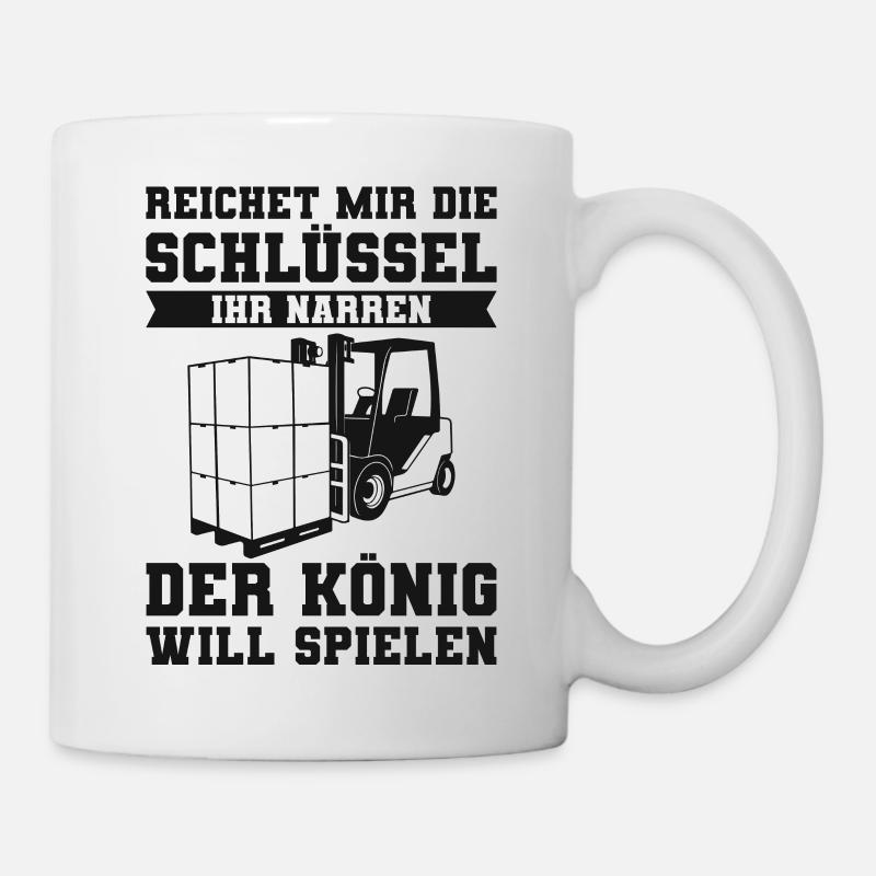 Gabelstapler - Tasse - Weiß