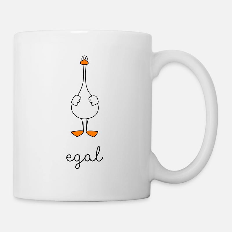 Gans ganz egal - Tasse - Weiß