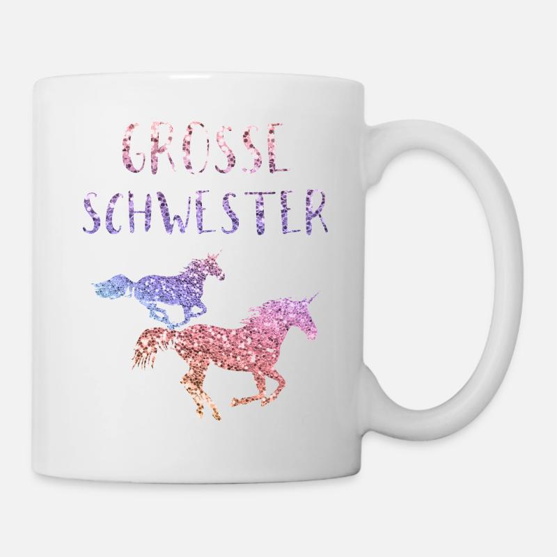 Große Schwester Geschenk Kinder Mädchen Einhorn - Tasse - Weiß