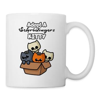 Adoptiere Schrödingers Kätzchen Lustig - Tasse - Weiß - Rechts