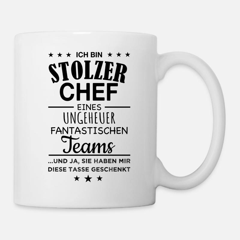 Stolzer Chef Büro Kollegen Geschenkidee Team Chefs - Tasse - Weiß