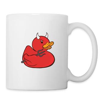 Canard en caoutchouc canard en caoutchouc Halloween diable costume - Mug blanc - blanc - Droite