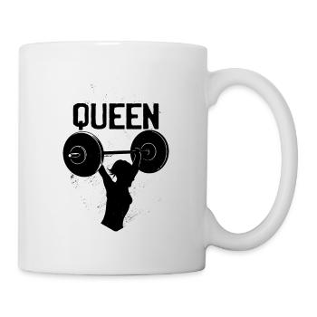 Musculation Reine avec haltères Reine et King Gym - Mug blanc - blanc - Droite