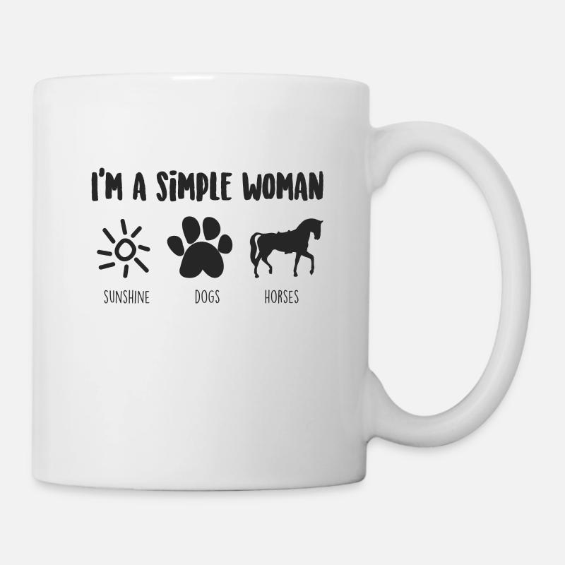 Pferde und Hunde - Tasse - Weiß