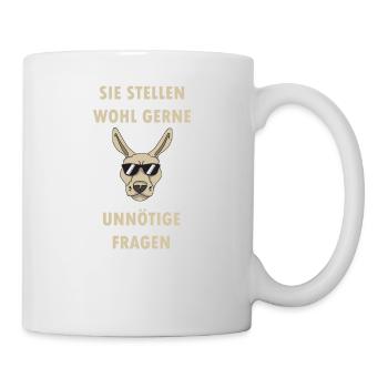 Känguruh sie stellen wohl gerne - Tasse - Weiß - Rechts