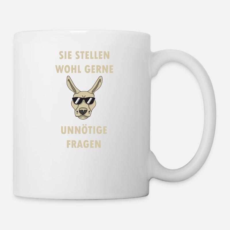 Känguruh sie stellen wohl gerne - Tasse - Weiß