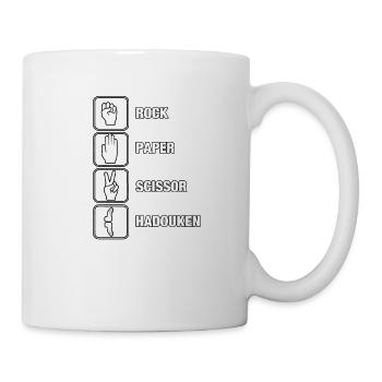 Hadouk de ciseaux de papier de roche - Mug blanc - blanc - Droite