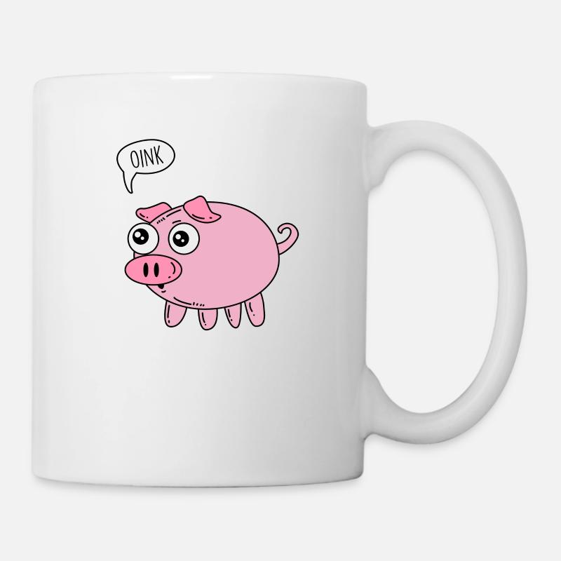 Oink - pig - Mug - white