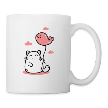 Ballon baleine chaton - Mug blanc - blanc - Droite