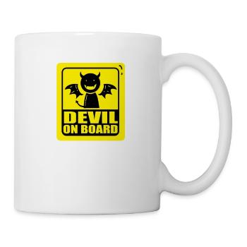 Devil on board - baby, children - Mug - white - Right